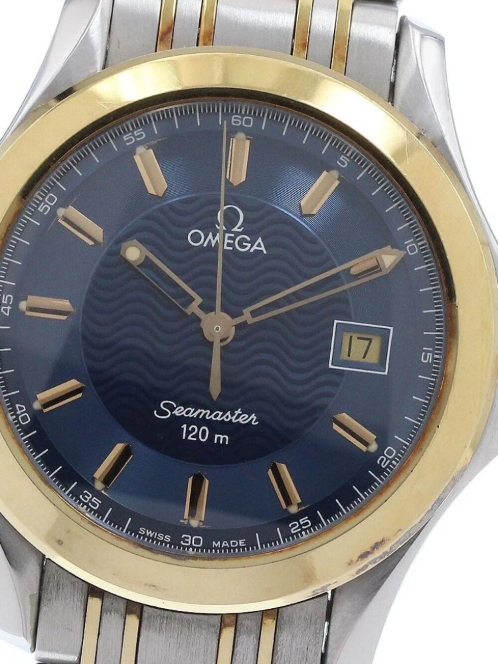 OMEGA Seamaster120 Date Navy Dial Quartz Men's Watch_934531